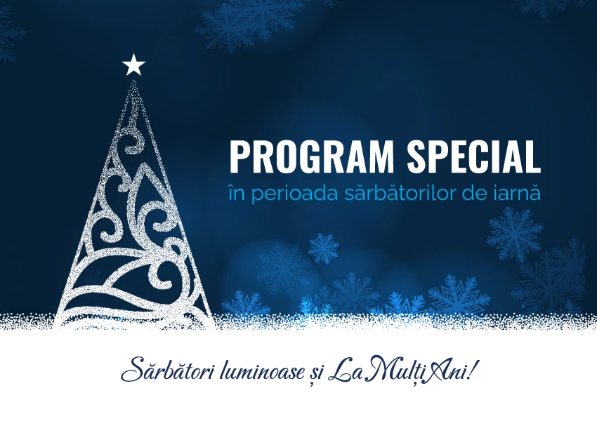 Atenție! Program special de sărbători de iarnă!