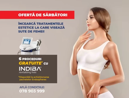 Primește 6 proceduri cu INDIBA CADOU!